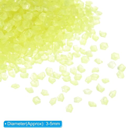 3000pcs Glow Rocks 3-5mm Glow Pebbles Decoration in The Dark Luminous Stones Decor DIY Decorative Yellow for Garden, Potted Plant, Fish Tank in Saudi Arabia