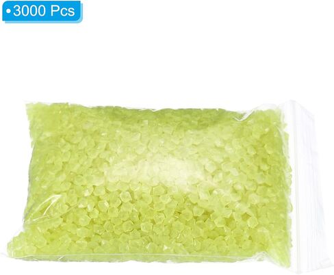 3000pcs Glow Rocks 3-5mm Glow Pebbles Decoration in The Dark Luminous Stones Decor DIY Decorative Yellow for Garden, Potted Plant, Fish Tank in Saudi Arabia