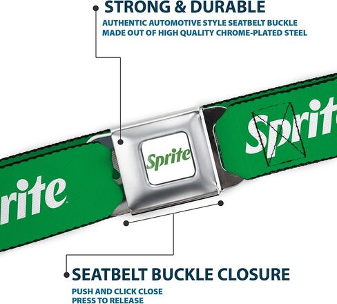 حزام شركة Coca-Cola ، مشبك حزام الأمان ، شعار Sprite أخضر أبيض in Saudi Arabia