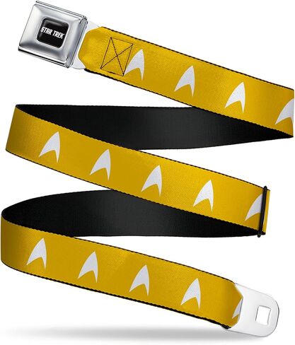 Star Trek Belt, Seatbelt Buckle Belt, Star Trek Starfleet Insignia Golden Yellow White, Adjustable in Saudi Arabia