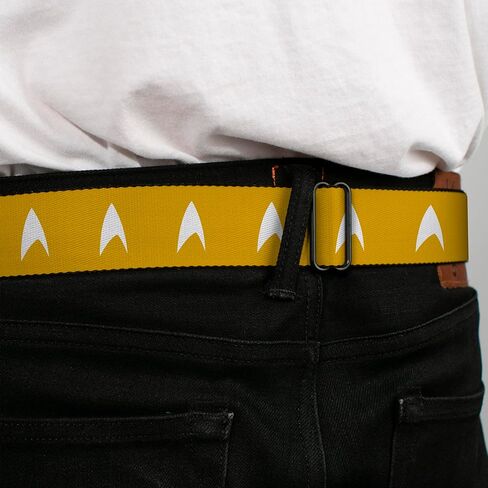 Star Trek Belt, Seatbelt Buckle Belt, Star Trek Starfleet Insignia Golden Yellow White, Adjustable in Saudi Arabia
