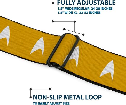Star Trek Belt, Seatbelt Buckle Belt, Star Trek Starfleet Insignia Golden Yellow White, Adjustable in Saudi Arabia