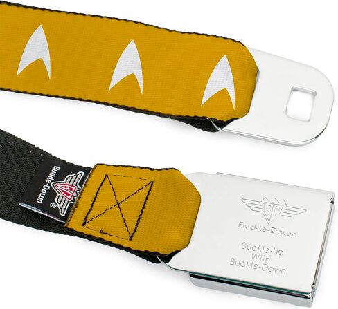 Star Trek Belt, Seatbelt Buckle Belt, Star Trek Starfleet Insignia Golden Yellow White, Adjustable in Saudi Arabia