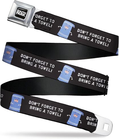 South Park Belt, Seatbelt Buckle, Towlie Dont Forget To Bring A Towel Pose Black in Saudi Arabia