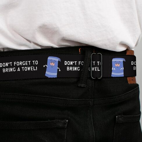 South Park Belt, Seatbelt Buckle, Towlie Dont Forget To Bring A Towel Pose Black in Saudi Arabia
