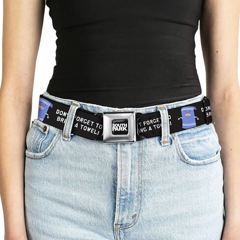 South Park Belt, Seatbelt Buckle, Towlie Dont Forget To Bring A Towel Pose Black in Saudi Arabia