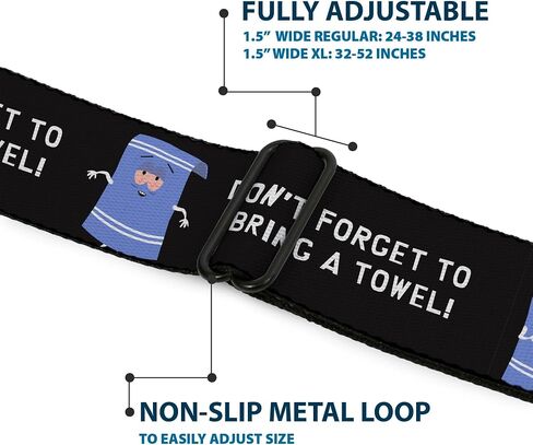 South Park Belt, Seatbelt Buckle, Towlie Dont Forget To Bring A Towel Pose Black in Saudi Arabia