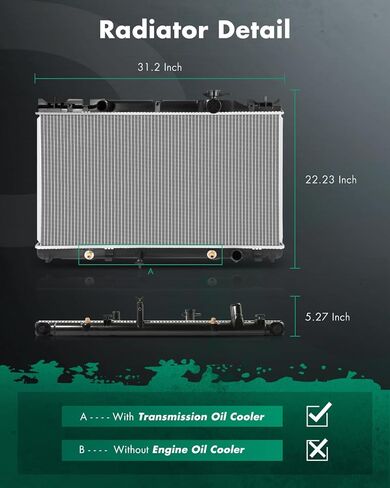 SCITOO automotive replacement engine radiators for 2004 2005 2006 for TL 3.2L Sedan powerstroke radiator 2773 in Saudi Arabia