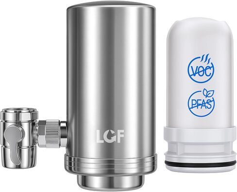 مرشحات بديلة ACF لفلتر تثبيت الصنبور LCF، ألياف الكربون النشطة المتقدمة (ACF)، تقلل الكلور (الطعم والرائحة)، الرصاص، تدوم حتى 6 أشهر (4 عبوات) in Kuwait