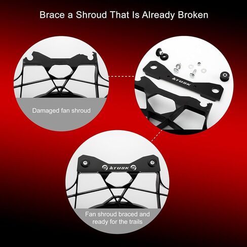 TUSK FAN SHOUR Support Bracket أسود متوافق مع Can-Am Maverick X3 MAX X RS TURBO RR 72 بوصة 2020-2024/X3 X RC Turbo RR 64 بوصة 2022-2024 in Saudi Arabia
