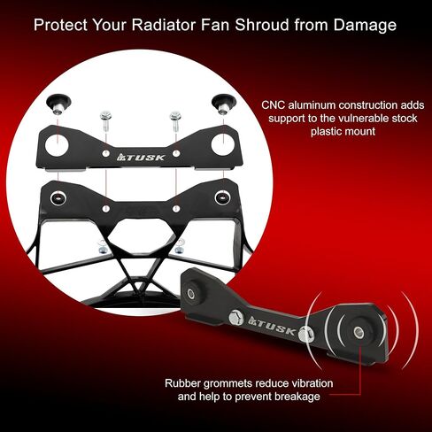 TUSK FAN SHOUR Support Bracket أسود متوافق مع Can-Am Maverick X3 MAX X RS TURBO RR 72 بوصة 2020-2024/X3 X RC Turbo RR 64 بوصة 2022-2024 in Saudi Arabia