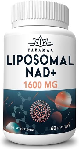 1600 mg Liposomal NAD Supplement, 98% Pure NAD+ Supplement, Superior Absorption, Alternative to Nicotinamide Riboside or NADH to Boost NAD+ for Aging Defense, Energy, Longevity, 120 Softgels in Saudi Arabia