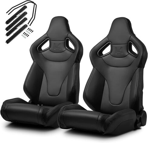 ModifyStreet Black Stitching w/Carbon Carbon Leaving PVC PVC Clable C-Series Sport Racing Pets W/Slider Left/Right in Saudi Arabia