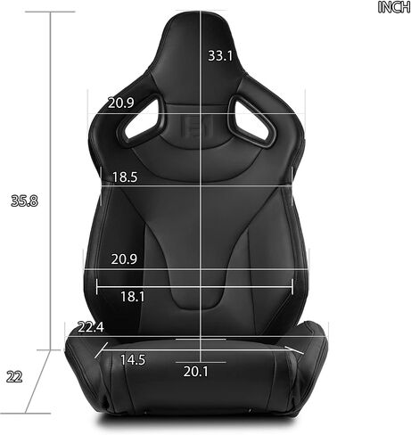 ModifyStreet Black Stitching w/Carbon Carbon Leaving PVC PVC Clable C-Series Sport Racing Pets W/Slider Left/Right in Saudi Arabia