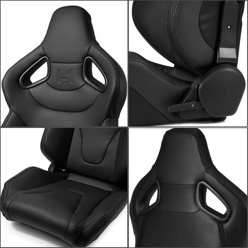 ModifyStreet Black Stitching w/Carbon Carbon Leaving PVC PVC Clable C-Series Sport Racing Pets W/Slider Left/Right in Saudi Arabia