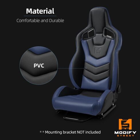 Modifystreet Universal PVC PVC Leather Leather Black+Orange Racing Sent اليمين اليمين [Evo-Series] in Saudi Arabia