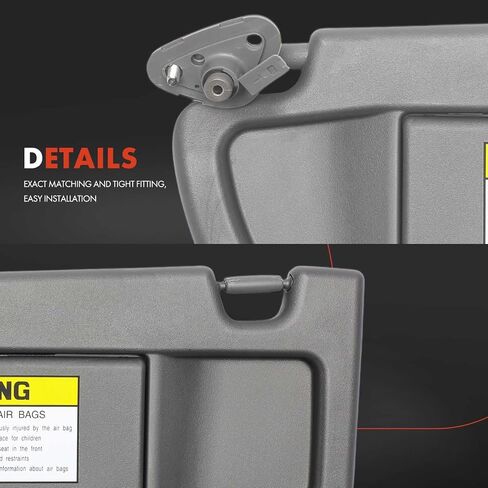 A-Premium Driver Left Side Sun Visor متوافق مع Honda Civic 2006 2007 2008-مع مرآة الغرور ، اللون الرمادي الداكن-يحل محل 83280-SNA-A01ZA ، 83280SNAA01ZA in Saudi Arabia