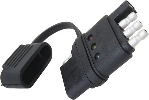 Sturdy 4-Way 4 Pin Trailer Plug Tester | اختبار مصباح LED مضغوط لإشارات الدوران وأضواء الذيل | رجل موصل الذكور/الإناث. in Kuwait