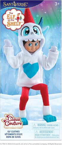 The Elf on the Shelf Claus Couture Collection Yeti Hoodie Set – Cozy Yeti-Themed Elf Outfit with Character Hoodie and Sculpted Slippers – Inspired by SnoBiggie – Scout Elf Not Included in Saudi Arabia