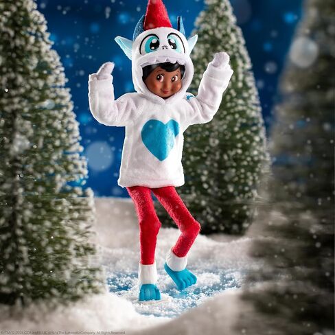 The Elf on the Shelf Claus Couture Collection Yeti Hoodie Set – Cozy Yeti-Themed Elf Outfit with Character Hoodie and Sculpted Slippers – Inspired by SnoBiggie – Scout Elf Not Included in Saudi Arabia