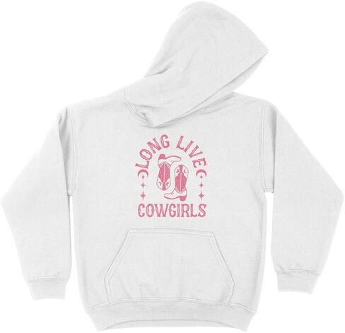 Pink Live Live Cowgirls Kids Hoodie Sweatshirt Youth in Saudi Arabia