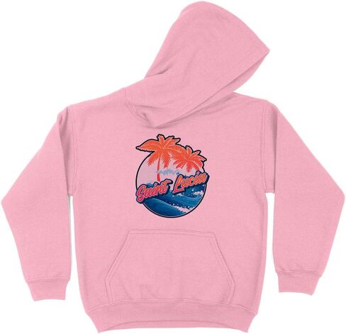 Tropical Saint Lucia Kids Hoodie Sweatshirt Youth in Saudi Arabia