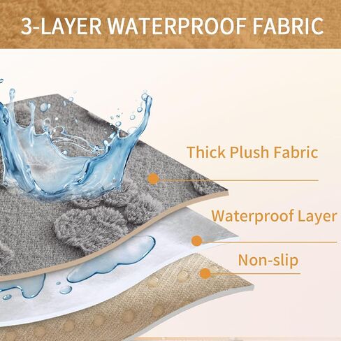 Waterproof Couch Cover for Dogs Washable,Fuzzy Pet Couch Covers for Sofa,Thick Soft Dog Mat Non-Slip Couch Covers for 3 Cushion Couch Sofa Pet Friendly (Grey, 35x82(1pc)) in Kuwait