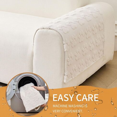 Waterproof Couch Cover for Dogs Washable,Fuzzy Pet Couch Covers for Sofa,Thick Soft Dog Mat Non-Slip Couch Covers for 3 Cushion Couch Sofa Pet Friendly (Grey, 35x82(1pc)) in Kuwait