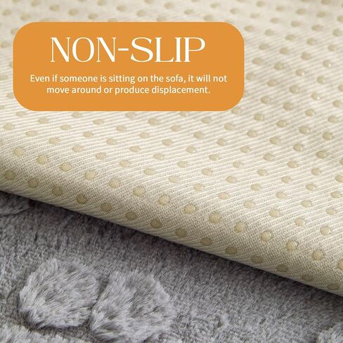 Waterproof Couch Cover for Dogs Washable,Fuzzy Pet Couch Covers for Sofa,Thick Soft Dog Mat Non-Slip Couch Covers for 3 Cushion Couch Sofa Pet Friendly (Grey, 35x82(1pc)) in Kuwait