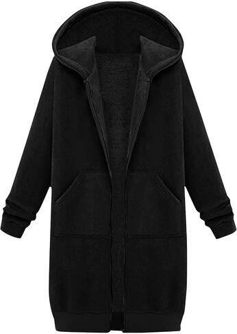 Hoodies For Teen Girls - Fleece Long Zip Up Sweatshirt Jacket, Fall Winter Fashion Outfits, Kids Clothing 5-14 Years in Saudi Arabia