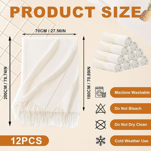 شالات زفاف 12pcs مع حدوث حدوث شال الزفاف للضيوف لضيوف الزفاف لصالح الزفاف شالات هدية في الهواء الطلق in Kuwait