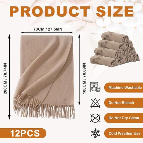 شالات زفاف 12pcs مع حدوث حدوث شال الزفاف للضيوف لضيوف الزفاف لصالح الزفاف شالات هدية في الهواء الطلق in Kuwait