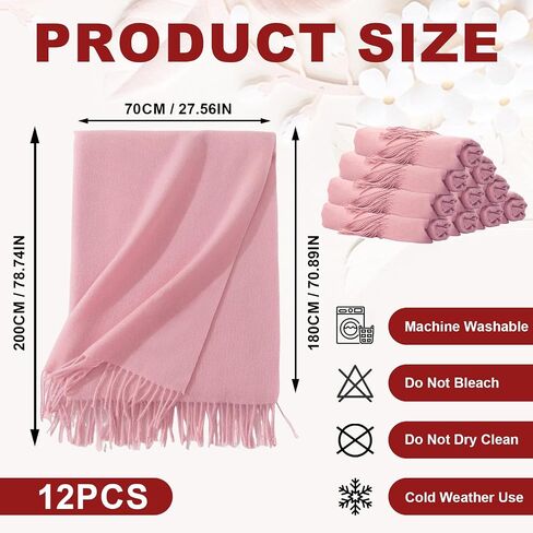 شالات زفاف 12pcs مع حدوث حدوث شال الزفاف للضيوف لضيوف الزفاف لصالح الزفاف شالات هدية في الهواء الطلق in Kuwait