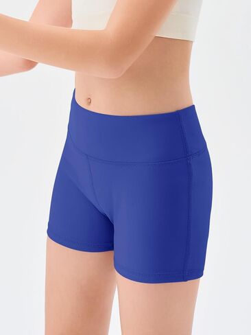 Haloumoning 3 Pack Girls Shorts Childs High Pherged Gybered Yoga Dance Riker Shorts 5-14 Years in Saudi Arabia