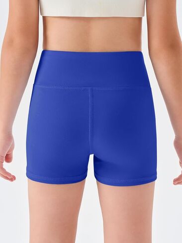 Haloumoning 3 Pack Girls Shorts Childs High Pherged Gybered Yoga Dance Riker Shorts 5-14 Years in Saudi Arabia