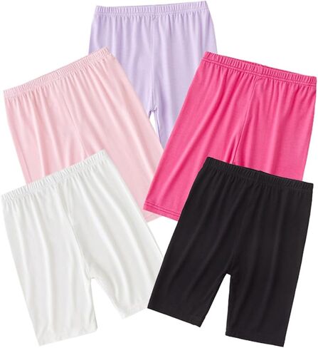 5 Pack of Kids Teen Girls Dance Short Cotton Bike Activewear Short Breathable and Safety Dress Shorts in Saudi Arabia