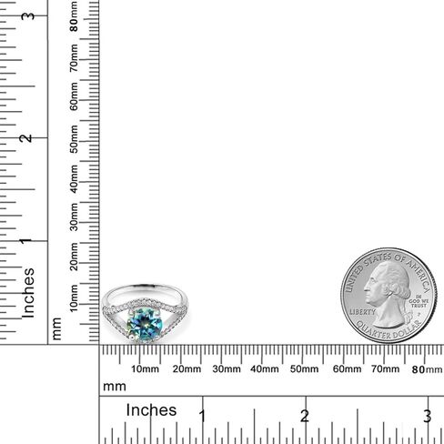 Gem Stone King 2.50 Ct Round Millennium Blue Mystic Topaz 925 Sterling Silver Ring in Saudi Arabia