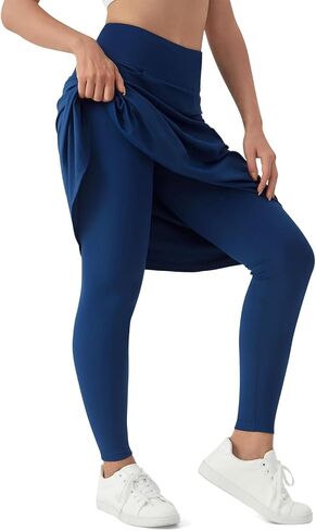beroy Women's Knee Length Skirt with Fleece Full Leggings Athletic Tennis Skorts Modest Skirted Legging Pockets in Saudi Arabia