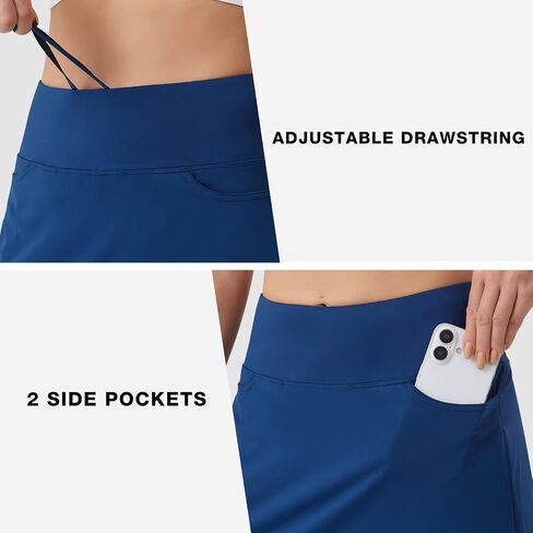 beroy Women's Knee Length Skirt with Fleece Full Leggings Athletic Tennis Skorts Modest Skirted Legging Pockets in Saudi Arabia