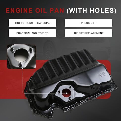 06J103600AF 06J103600BF SUMPER OIL PAN SUMP مع قابس استنزاف متوافق مع VW Jetta Passat Tiguan EOS CC Beetle Arteon Golf Audi A3 S3 Q3 TT SKODA SEAT 1.8L 2.0L in Kuwait