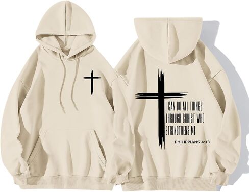 KEEVICI Christian Graphic Hoodies For Teen Boys Jesus Hoodie Faith God Sweatshirt Bible Verse Pullover Religious Tops in Saudi Arabia