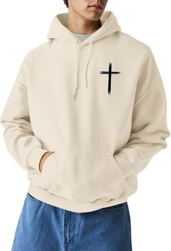 KEEVICI Christian Graphic Hoodies For Teen Boys Jesus Hoodie Faith God Sweatshirt Bible Verse Pullover Religious Tops in Saudi Arabia