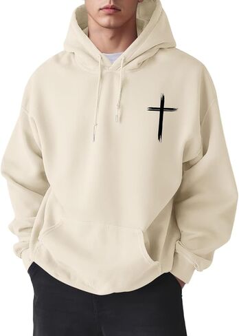 KEEVICI Christian Graphic Hoodies For Teen Boys Jesus Hoodie Faith God Sweatshirt Bible Verse Pullover Religious Tops in Saudi Arabia