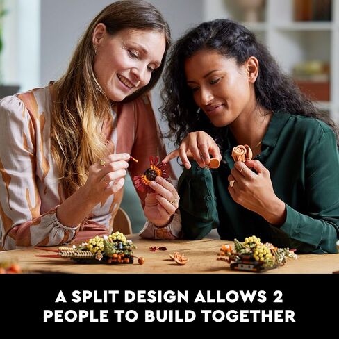 LEGO Icons Dried Flower Centerpiece 10314, Botanical Collection Crafts Set for Adults, Artificial Flowers with Rose and Gerbera, Table or Wall Decoration, Unique Home Décor Gift in Kuwait