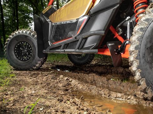 SuperATV 72" OEM Trailing Arm Guards Compatible with Can Am Maverick X3 Turbo/MAX Turbo (See Fitment) | Made of 1/8 Inch LDPE | Flexible and Lightweight | 7 Inch by 10 7/8 Inch Mud Flaps | USA Made in Saudi Arabia