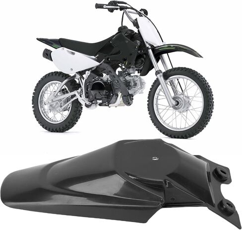 دراجة نارية خلفية الحرس الطيني واقي البلاستيك الذيل بديل Mudguard KLX 110 KX65 دراجة الحفرة الترابية Motorcross لتحسين السلامة والأناقة (أسود) in Kuwait