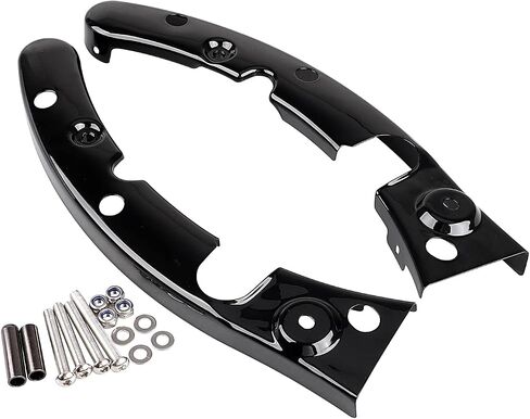 1 زوج من أغطية الدعامة الخلفية Fender لـ Harley Touring Electra Street Road Road Road King 2009-2013 ، Black Vivid in Kuwait