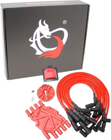 DRAGON FIRE PERFORMANCE Ignition Power Pack Kit Direct Replacement Coil Plug Wires Cap and Rotor Compatible With 1996-2002 Chevrolet GMC SB 5.0L 5.7L 350 305 V8 Vortec Oem Fit Kit-1515 in Saudi Arabia