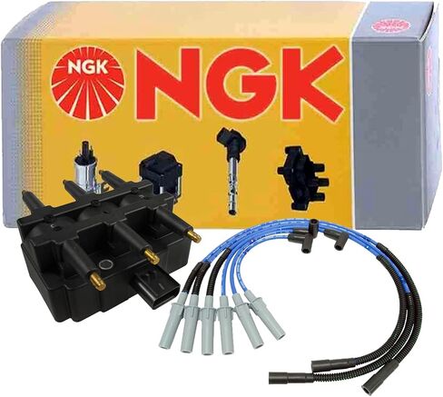 NGK Blue Spark Clop Wires & Dis Ignition Coil Kit لجيب Wrangler 2007-2011 in Saudi Arabia