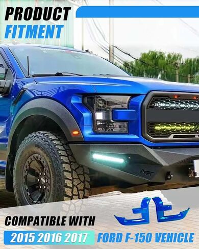 مصابيح المصباح الأمامي مصببة الشبكة متوافقة مع 2015-2017 FORD F150 استبدال لـ FL3Z17C755AA OXFORD WHITE SIDE in Saudi Arabia